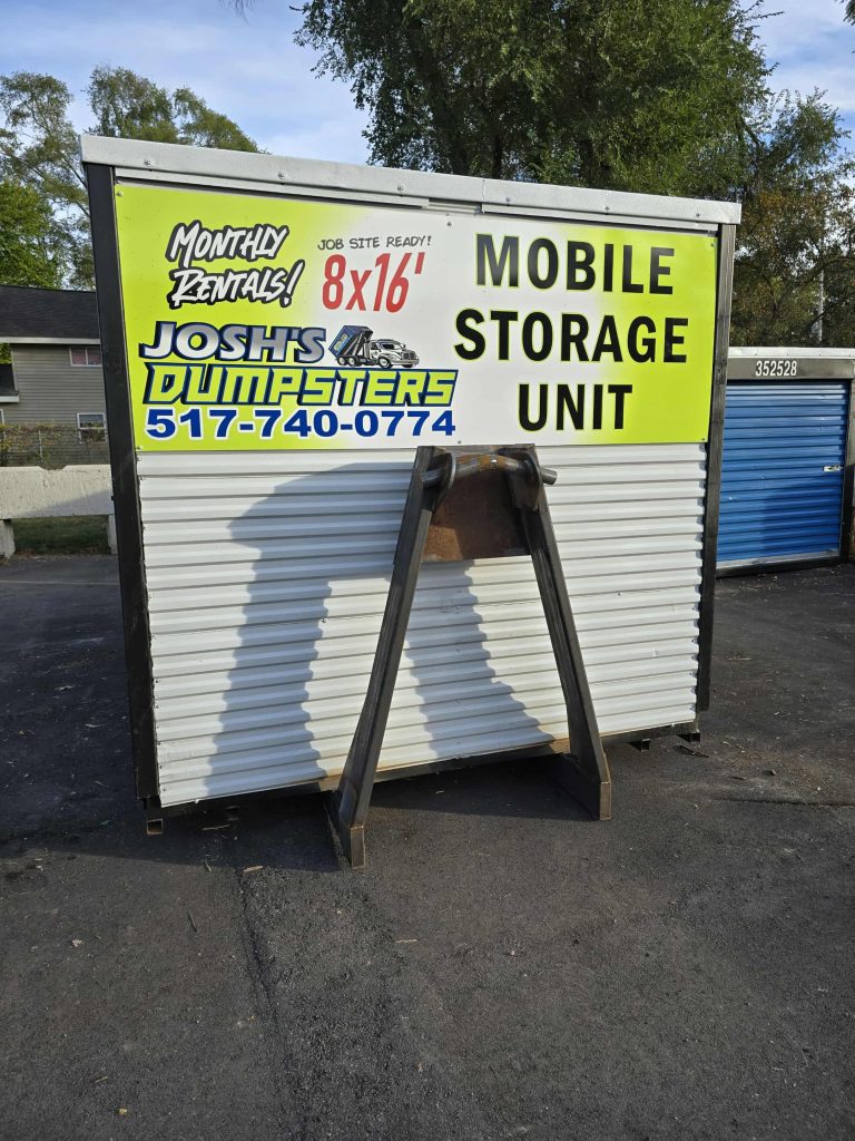 mobile storage jackson mi - joshs dumpsters